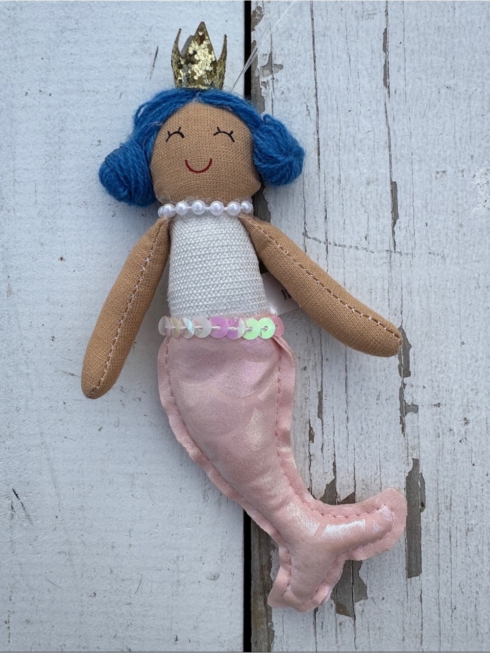 Mermaid Ornament with Blue Hair NWT